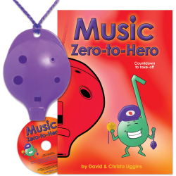 Purple 4-hole Oc with Music Zero-to-Hero and CD