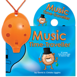 Orange 4-hole Oc with Music Time-Traveller and CD