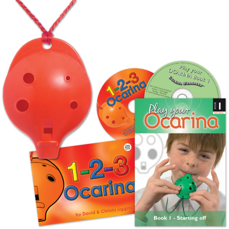 4-hole Oc with Book 1 and CD + 1-2-3 Ocarina and CD