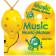 Yellow 4-hole Oc with Music Music-Maker and CD