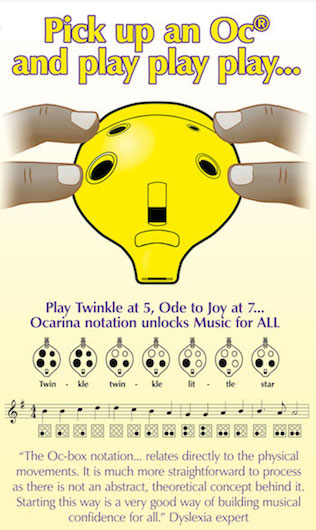 Ocarina notation Ocarina notation